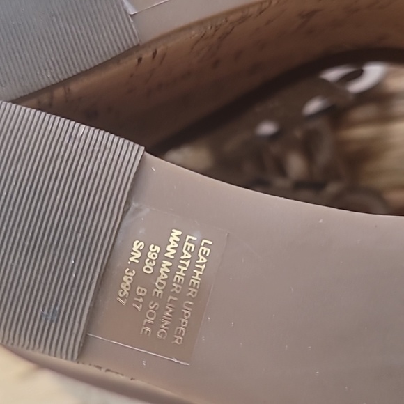 🌻 TORY BURCH NORI CORK WEDGE GOLD METALLIC SANDALS. - Picture 15 of 15